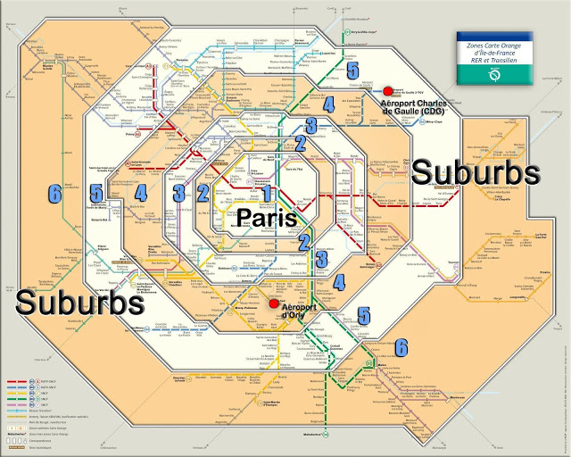 Zonas de tarifa do metrô de Paris