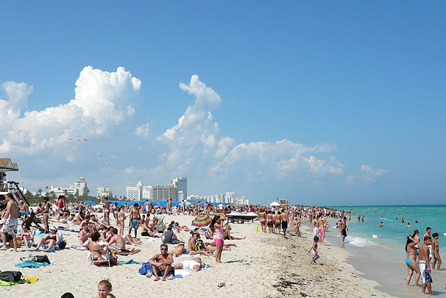 Praias em South Beach em Miami