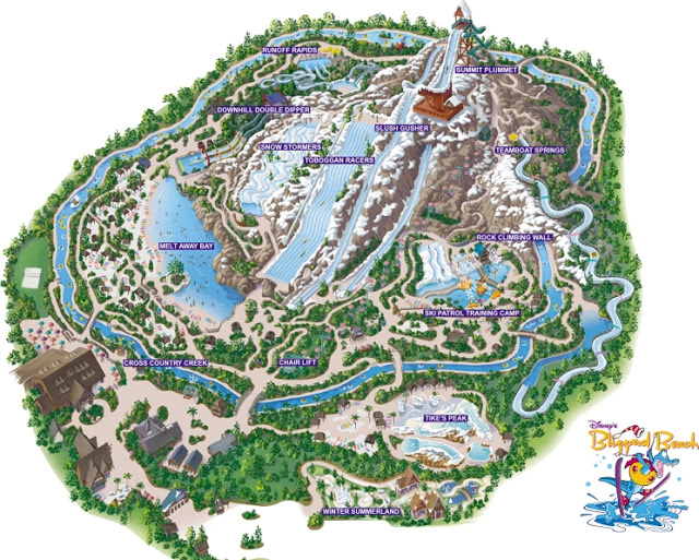 Mapa Blizzard Beach Parque Aquático