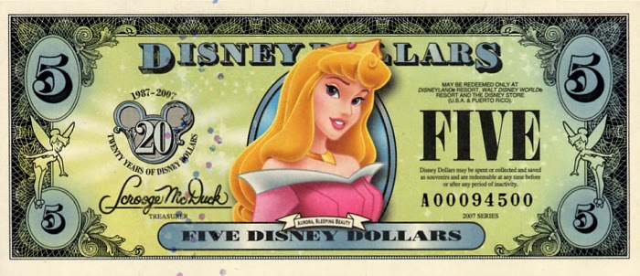 Disney Dollar - o dinheiro da Disney 