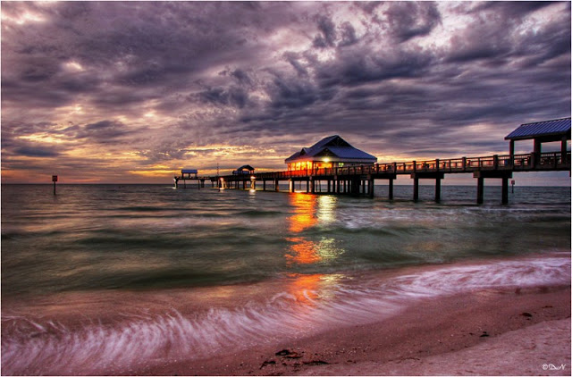 Praia de Clearwater Flórida Pier